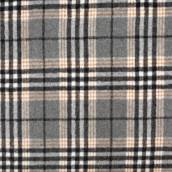 Mantelstoff Jacquard gebürstet Karos grau 145 cm breit