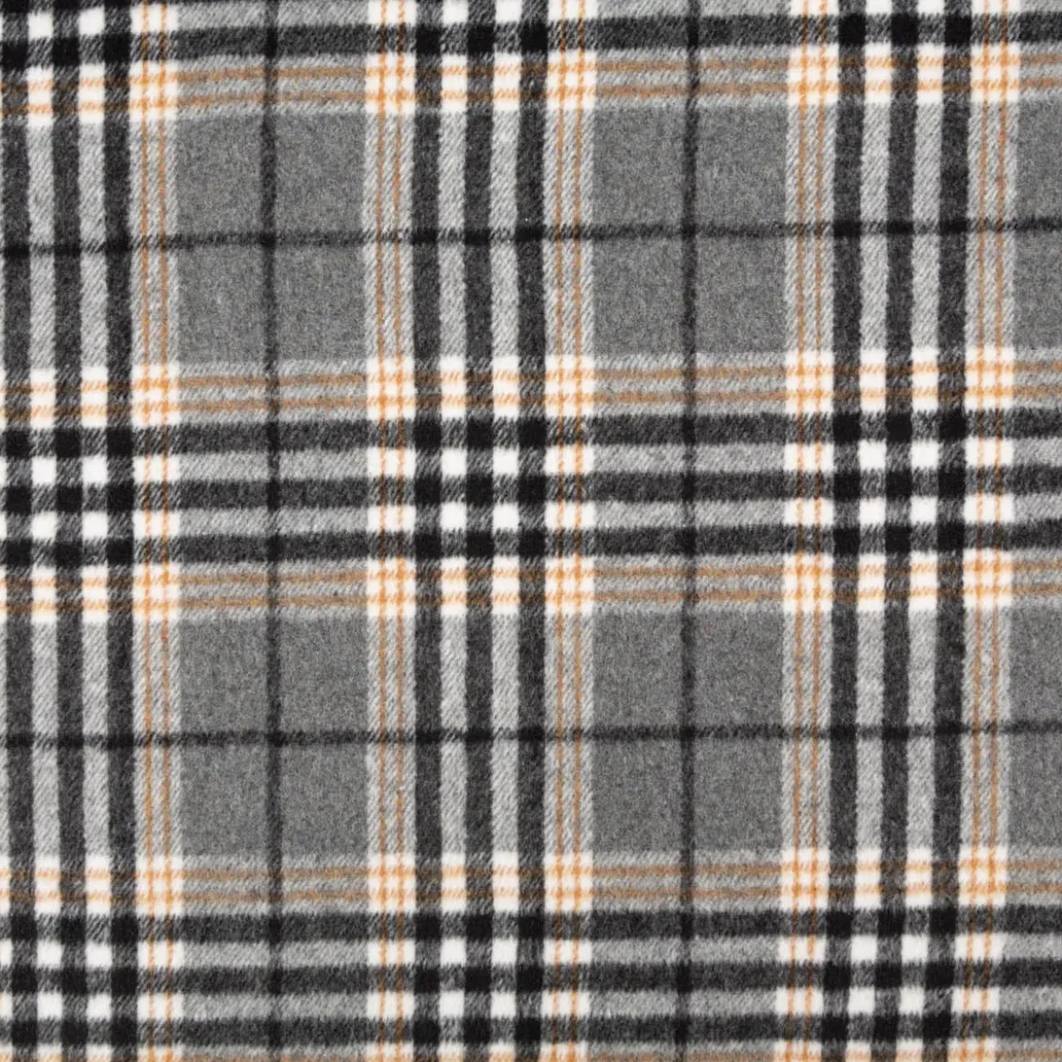 Mantelstoff Jacquard gebürstet Karos grau 145 cm breit