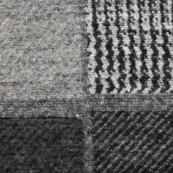 Mantelstoff Jacquard gebürstet Patchwork Karos grau 145 cm breit