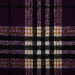 Mantelstoff Jacquard gebürstet Karos lila weiß schwarz 145 cm breit