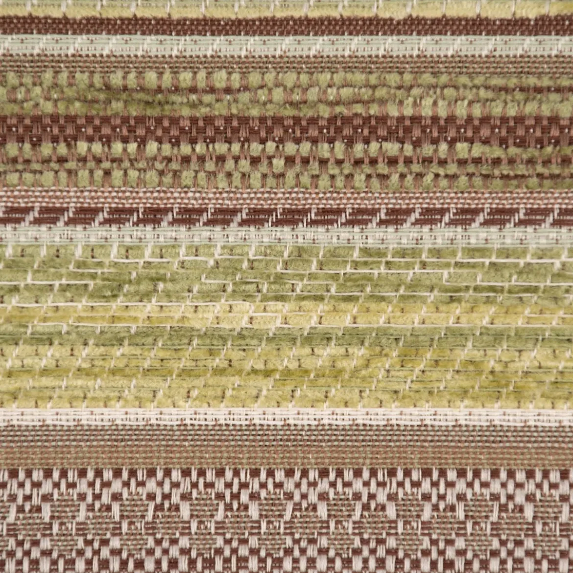 Möbelstoff Bezugsstoff Chenille KRUMBACH Streifen grün beige 140cm Breite