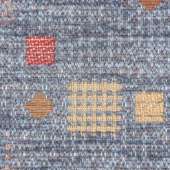 Möbelstoff Bezugsstoff Chenille WALSUM Kästchen blau 140cm Breite