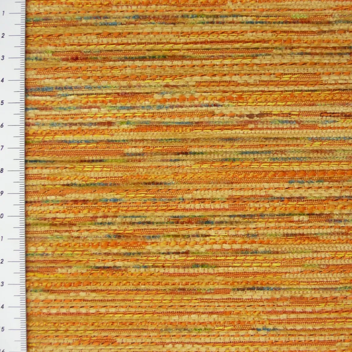 Möbelstoff Bezugsstoff GERLOS Streifen Chenille orange bunt