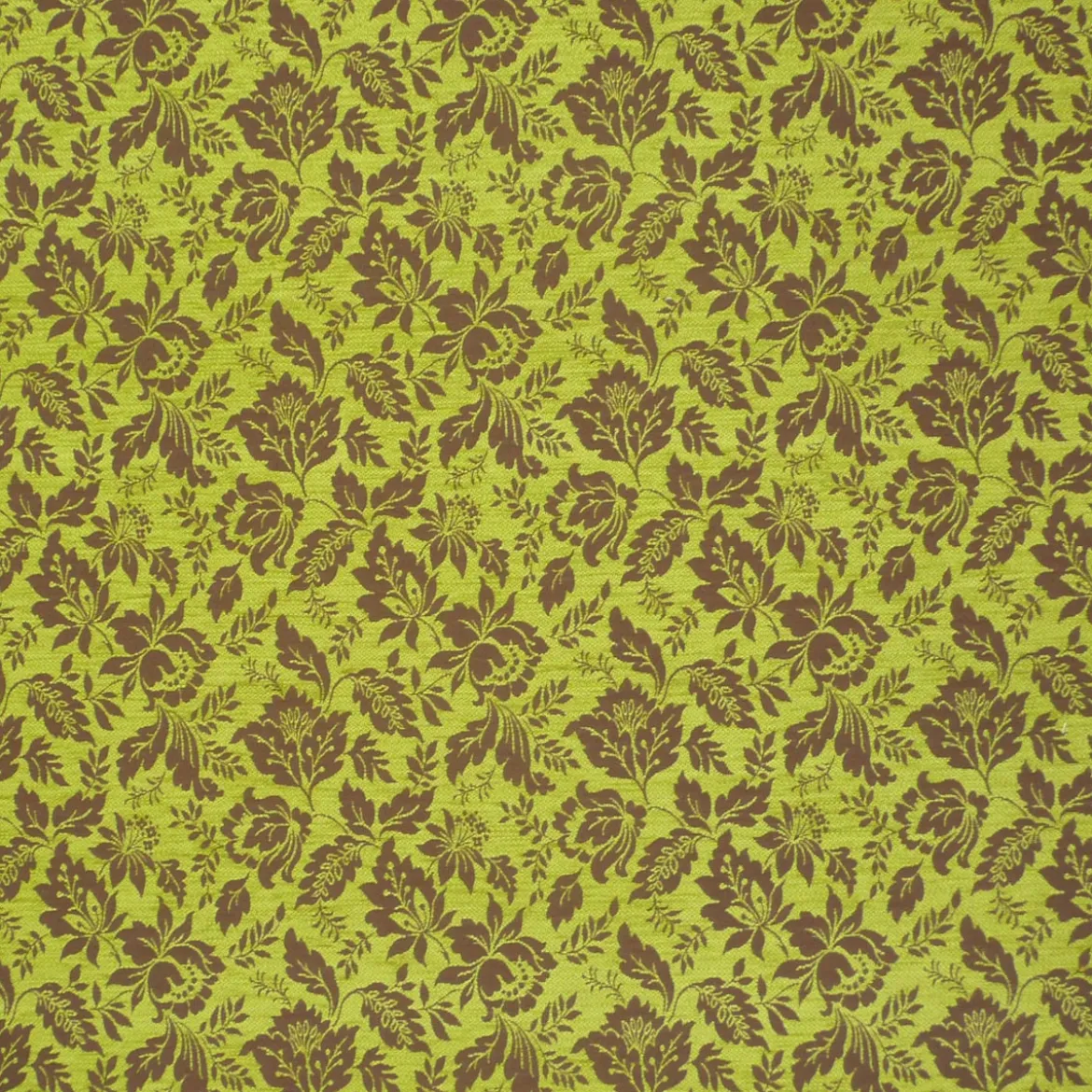 Möbelstoff Bezugsstoff Jacquard WAIBLINGEN Blume braun grün