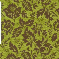 Möbelstoff Bezugsstoff Jacquard WAIBLINGEN Blume braun grün