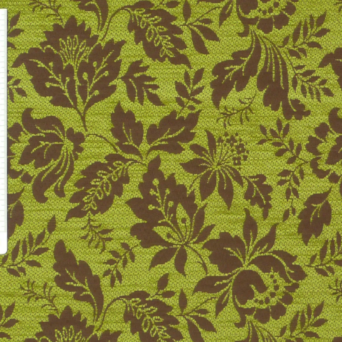 Möbelstoff Bezugsstoff Jacquard WAIBLINGEN Blume braun grün