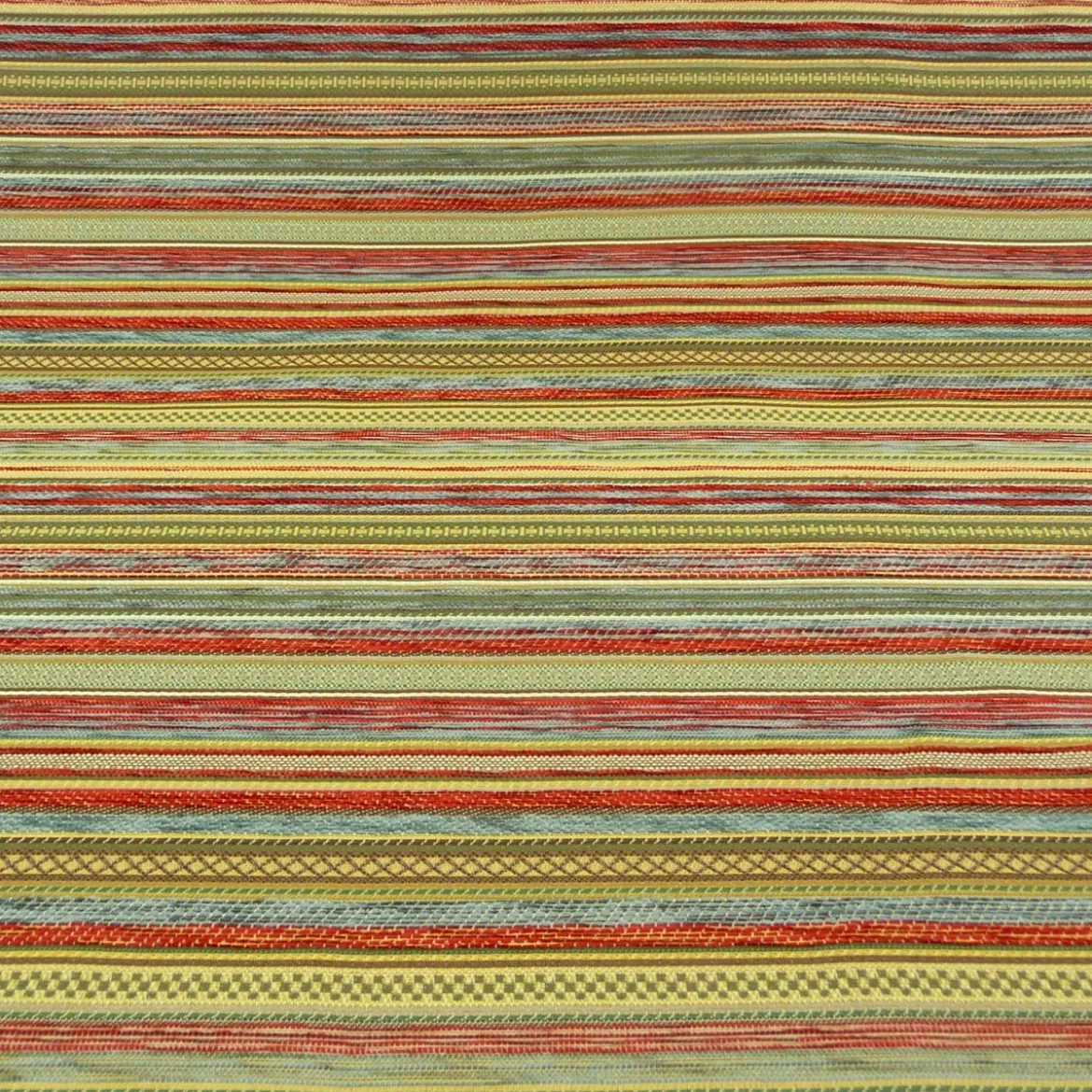 Möbelstoff Bezugsstoff KRUMBACH Streifen rot blau braun grün beige