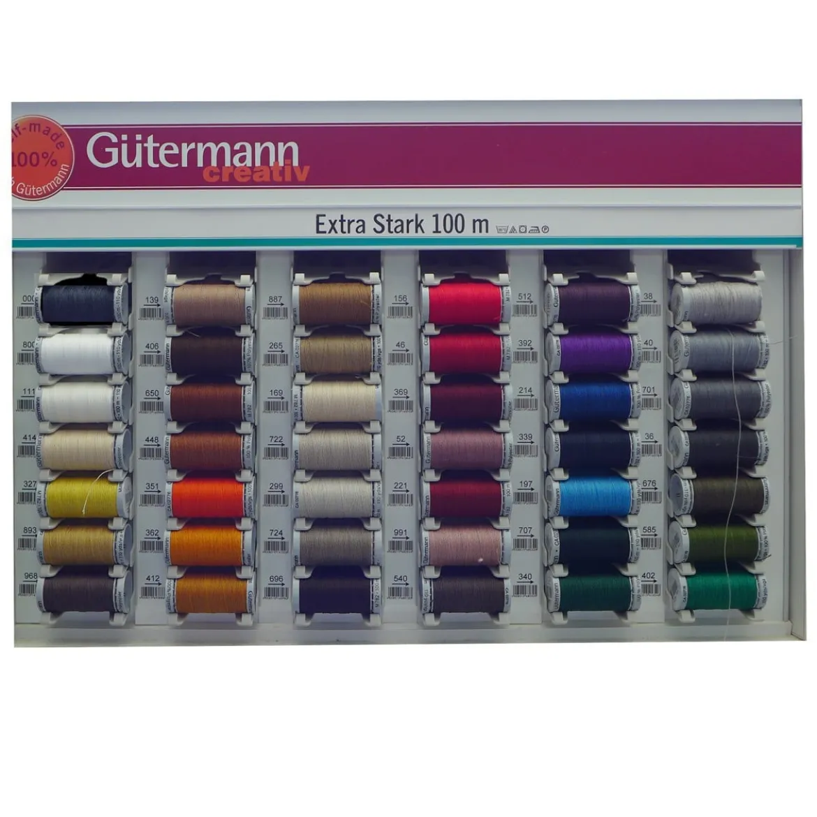 Möbelstoffgarn Nähfaden Nähgarn Extra Stark Gütermann Farbnr. 38 hellgrau 100 Meter/Spule