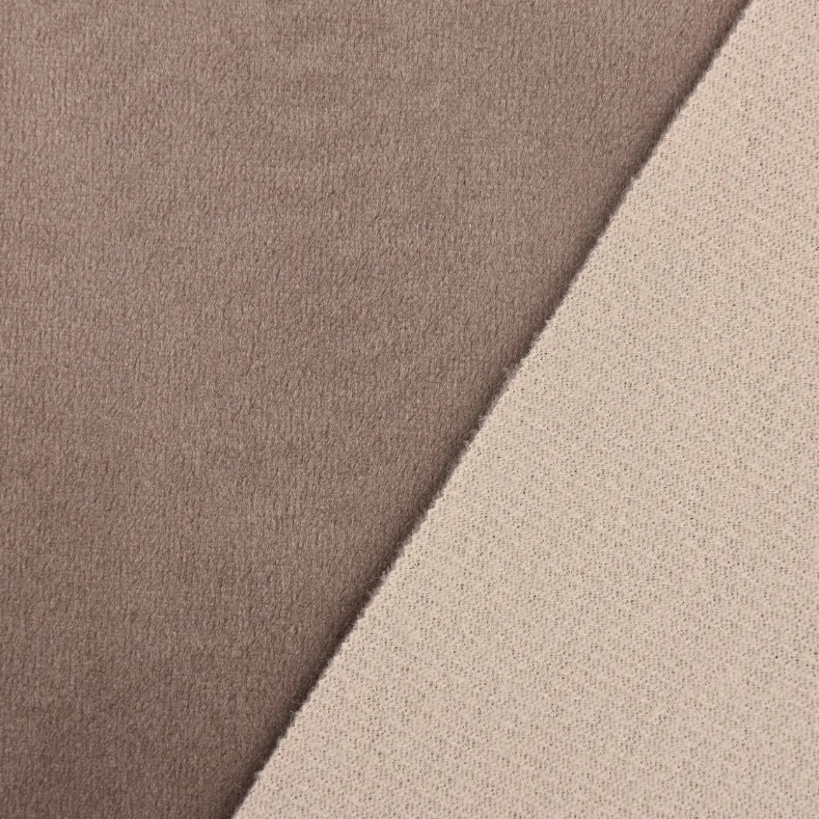 Möbelstoff Polsterstoff Bezugstoff Samtstoff Samt taupe 140cm breit