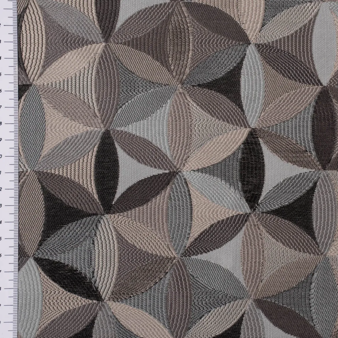 Möbelstoff Polsterstoff Dekostoff AURA Retro Blumen grau 1,40m Breite