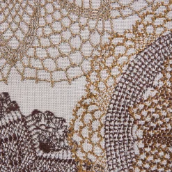 Möbelstoff Polsterstoff Dekostoff Doily Mandala Blumen braun 1,40m Breite