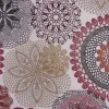 Möbelstoff Polsterstoff Dekostoff Doily Mandala Blumen rot 1,40m Breite