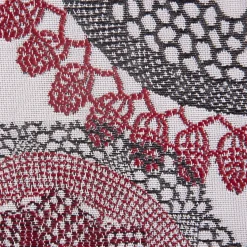 Möbelstoff Polsterstoff Dekostoff Doily Mandala Blumen rot 1,40m Breite