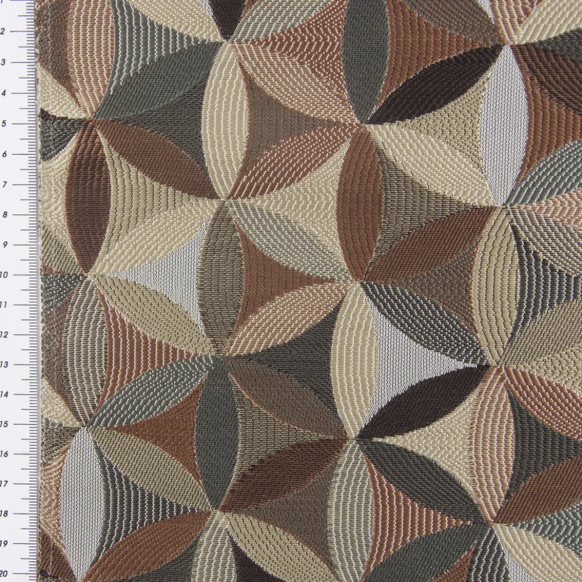 Möbelstoff Polsterstoff Dekostoff AURA Retro Blumen braun 1,40m Breite