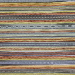 Möbelstoff Polsterstoff KRUMBACH Streifen gelb orange blau 140cm Stoffbreite