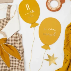 Meilensteinkarten Baby Bildkarten Luftballons 12Stk