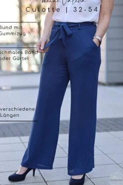 Meine Herzenswelt Damen Schnittmuster Culotte meine Valetta Papierschnittmuster Gr. 32-54