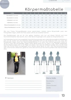 Meine Herzenswelt Damen Schnittmuster Culotte meine Valetta Papierschnittmuster Gr. 32-54