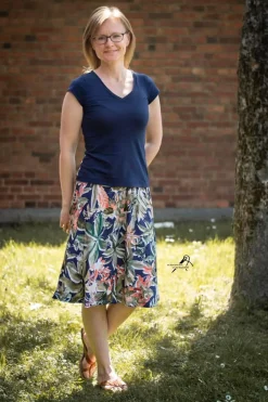 Meine Herzenswelt Damen Schnittmuster Rock Tellerrock Valencia Papierschnittmuster Gr. 32-58