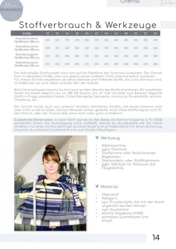 Meine Herzenswelt Damen Schnittmuster Overall Sevilla & Palma Papierschnittmuster Gr. 32-54