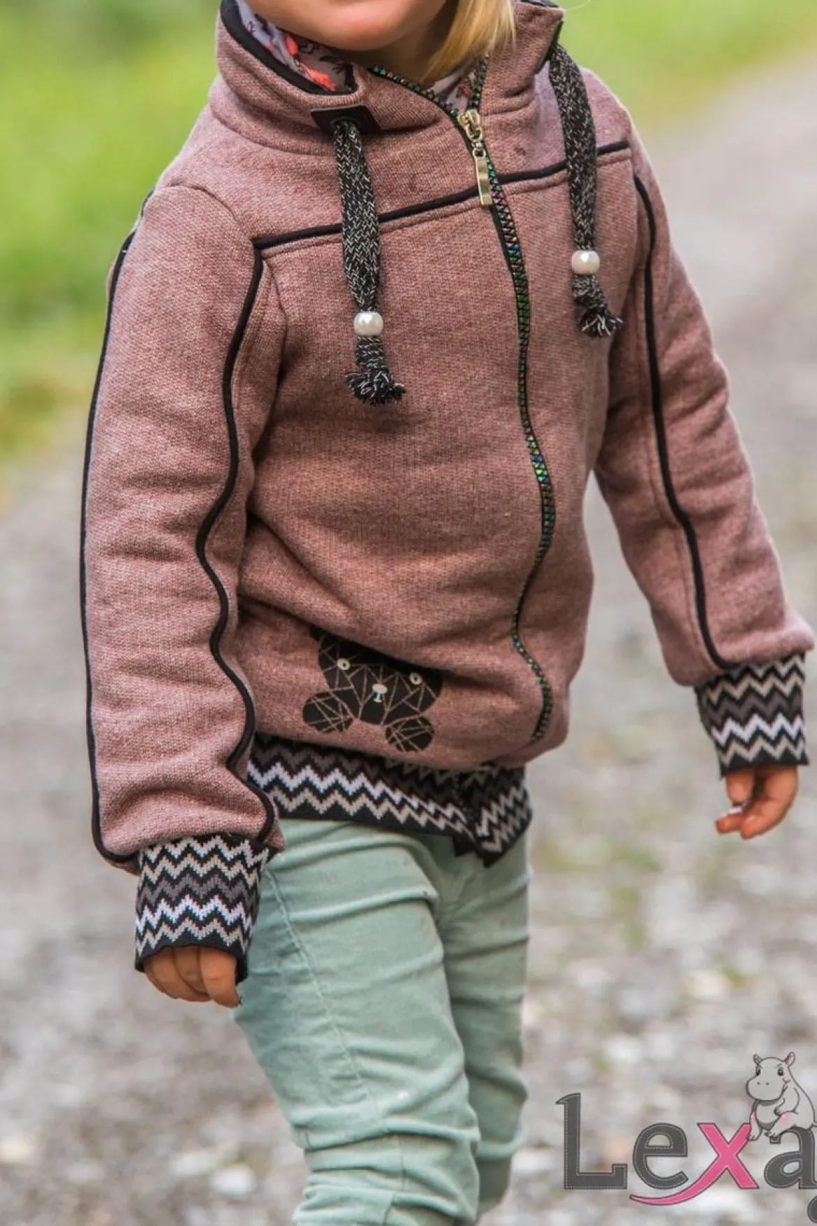 Meine Herzenswelt Kinder Schnittmuster Sweatjacke dein Paco Papierschnittmuster Gr. 74-176
