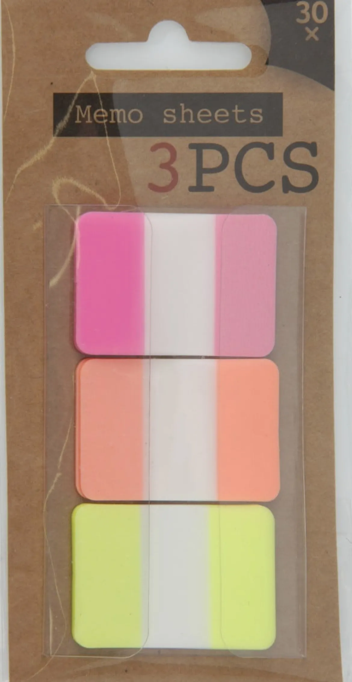 Memosticker Markier Etiketten 3 verschiedene Farben 4x2,5cm