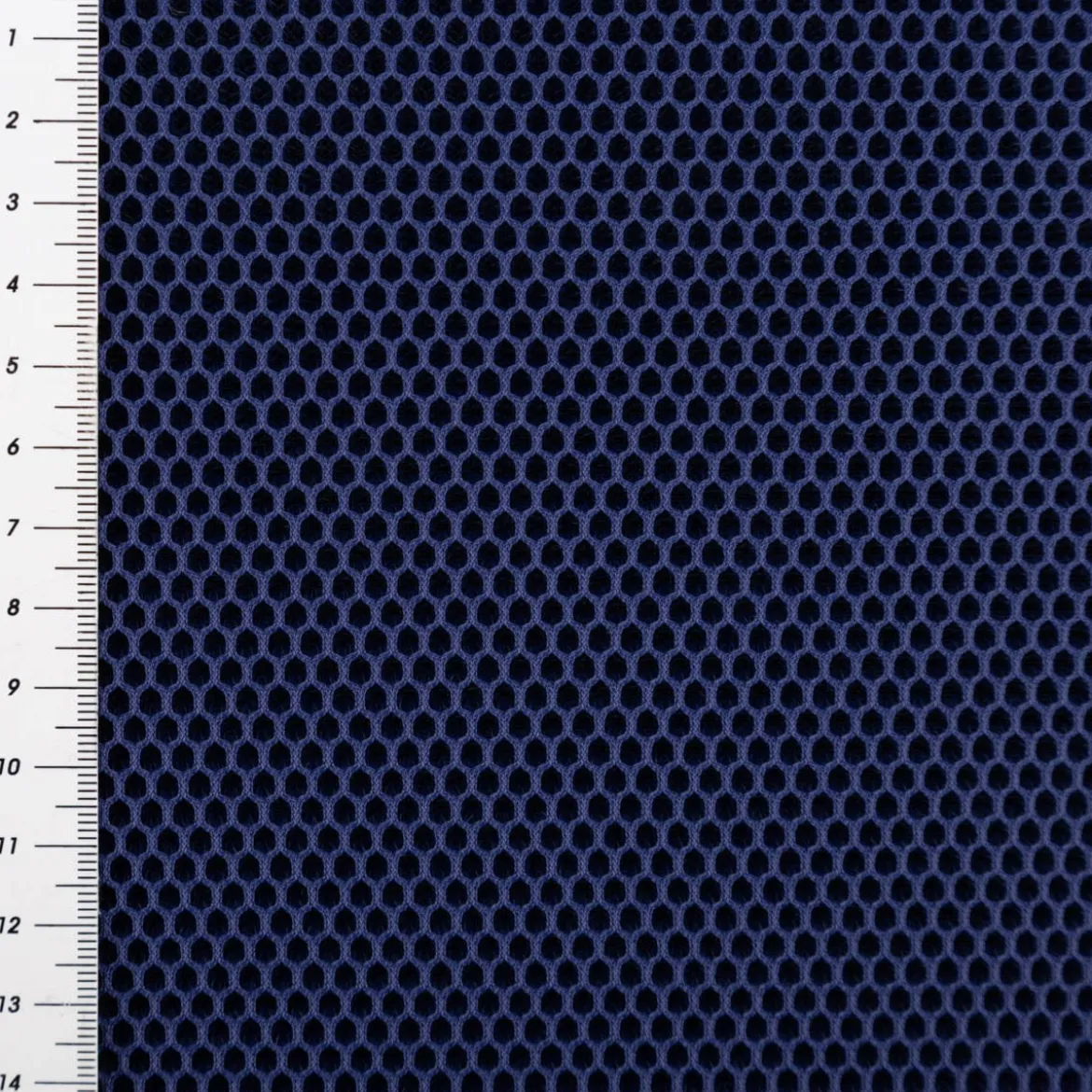 Mesh Stoff 3D Wabenstruktur Martindale 30.000 tintenblau schwarz 150cm Stoffbreite