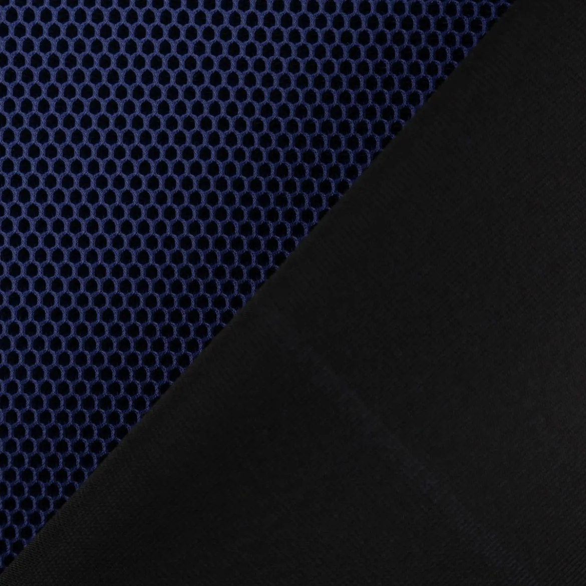 Mesh Stoff 3D Wabenstruktur Martindale 30.000 tintenblau schwarz 150cm Stoffbreite