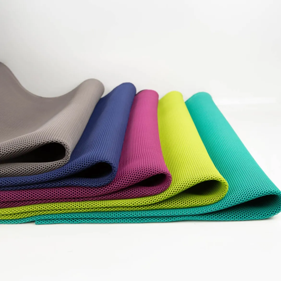 Mesh Stoff 3D Wabenstruktur Martindale 30.000 limegrün schwarz 150cm Stoffbreite