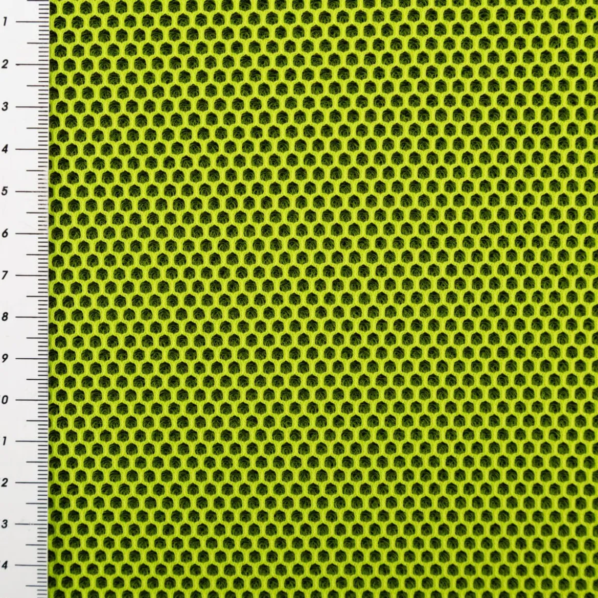 Mesh Stoff 3D Wabenstruktur Martindale 30.000 limegrün schwarz 150cm Stoffbreite