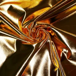 Metallic-Stoff Foliendruck mit Stretch gold 1,5m Breite