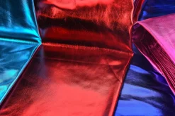 Metallic-Stoff Foliendruck mit Stretch pink 1,5m Breite