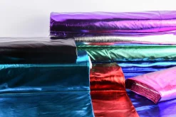 Metallic-Stoff Foliendruck mit Stretch pink 1,5m Breite