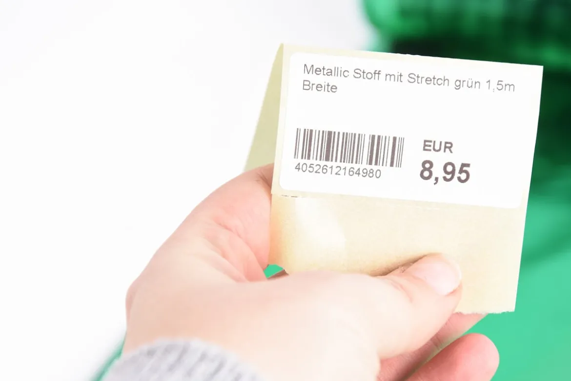 Metallic-Stoff Foliendruck mit Stretch türkis 1,5m Breite