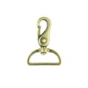 Metall-Karabinerhaken mit D-Ring Taschenkarabiner messingfarbig 40mm