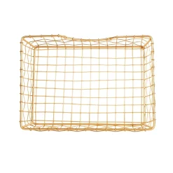 Metallkorb Ablagefach Gitter gold von Sass & Belle 35,5x35,5x9cm