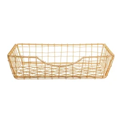 Metallkorb Ablagefach Gitter gold von Sass & Belle 35,5x35,5x9cm