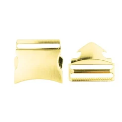 Metall-Steckverschluss Gurtverschluss Buckle Steckschnalle goldfarbig 40mm