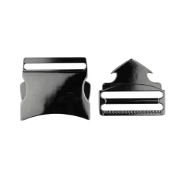 Metall-Steckverschluss Gurtverschluss Buckle Steckschnalle anthrazit glänzend 40mm