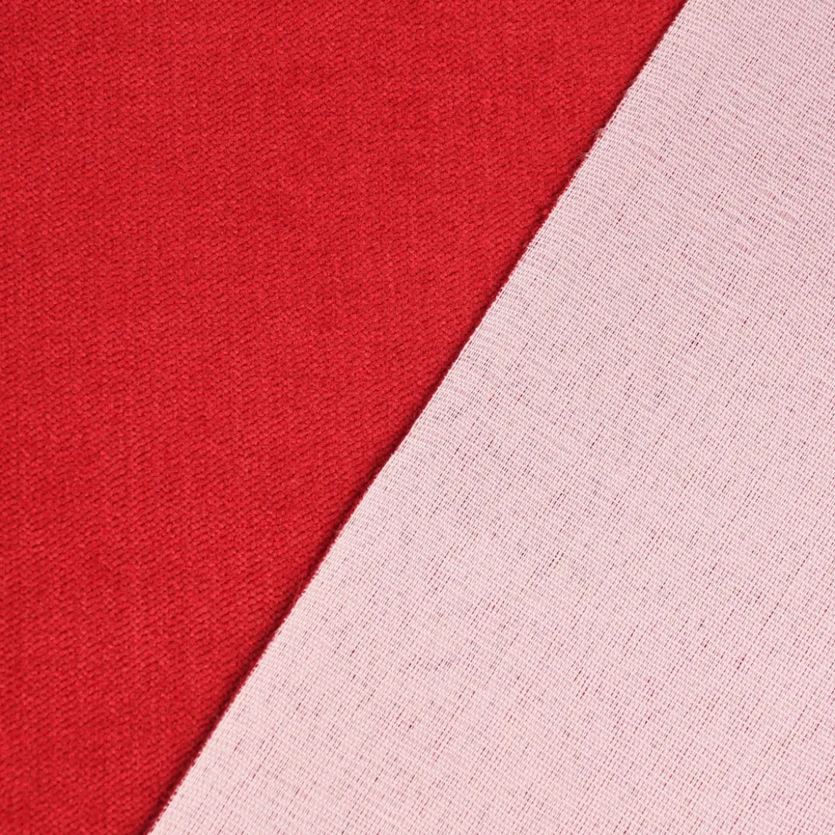 Microfaser Polsterstoff Möbelstoff Matras uni meliert rot 1,40m Breite