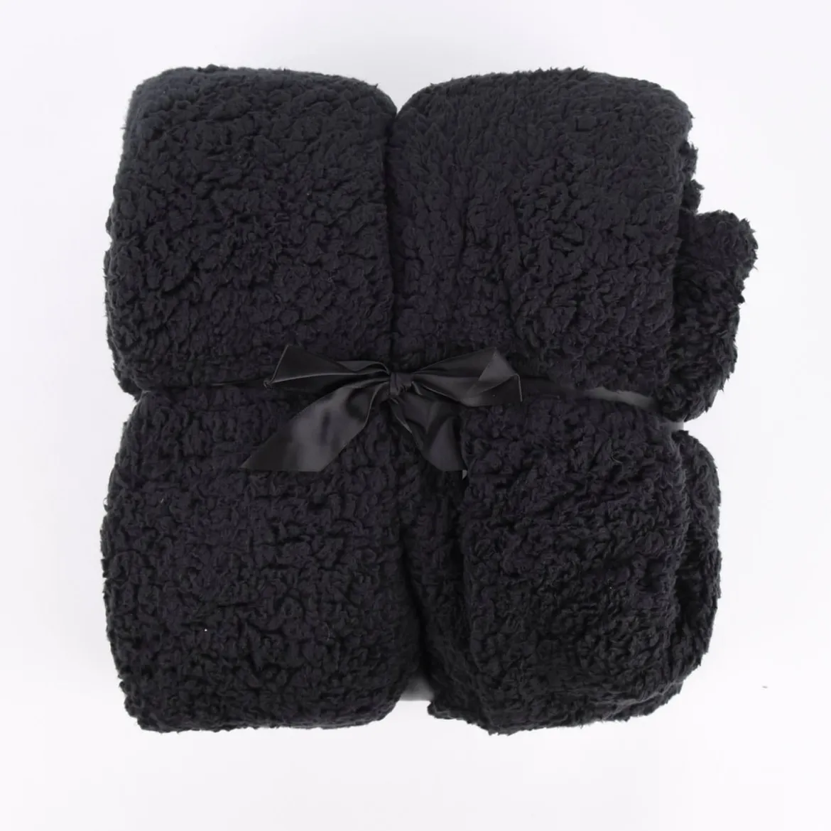 Mikrofaserdecke Kuscheldecke TEDDY schwarz 150x200cm