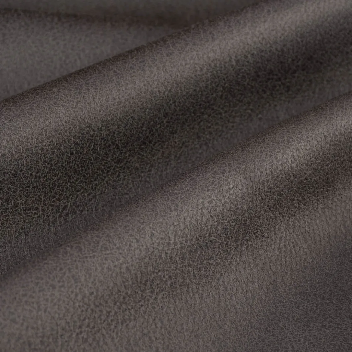 Mikrofaser Polsterstoff Möbelstoff Lederoptik Microfiber Deluxe dunkelgrau 1,42m Breite