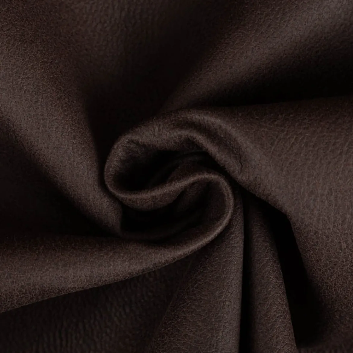 Mikrofaser Polsterstoff Möbelstoff Lederoptik Microfiber Deluxe dunkelbraun 1,42m Breite