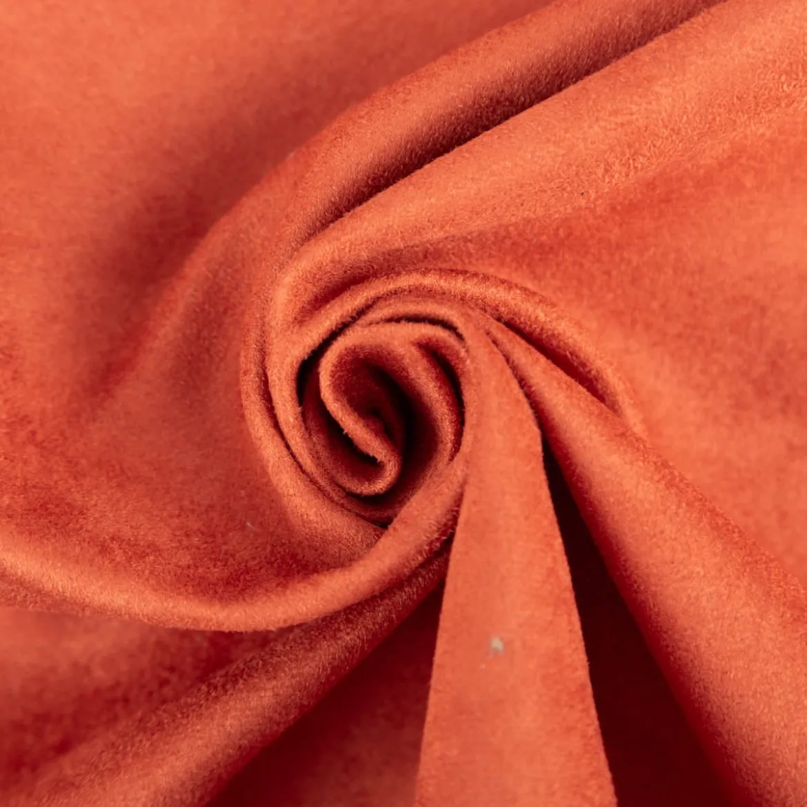 Mikrofaser Polsterstoff uni terracotta 1,40m Breite