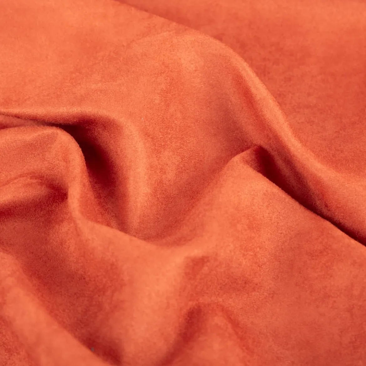 Mikrofaser Polsterstoff uni terracotta 1,40m Breite