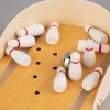 Mini Bowling Spiel Holz natur 30x10cm