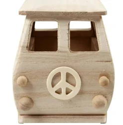 Minibus aus Holz 17x10x13cm von Creativ Company