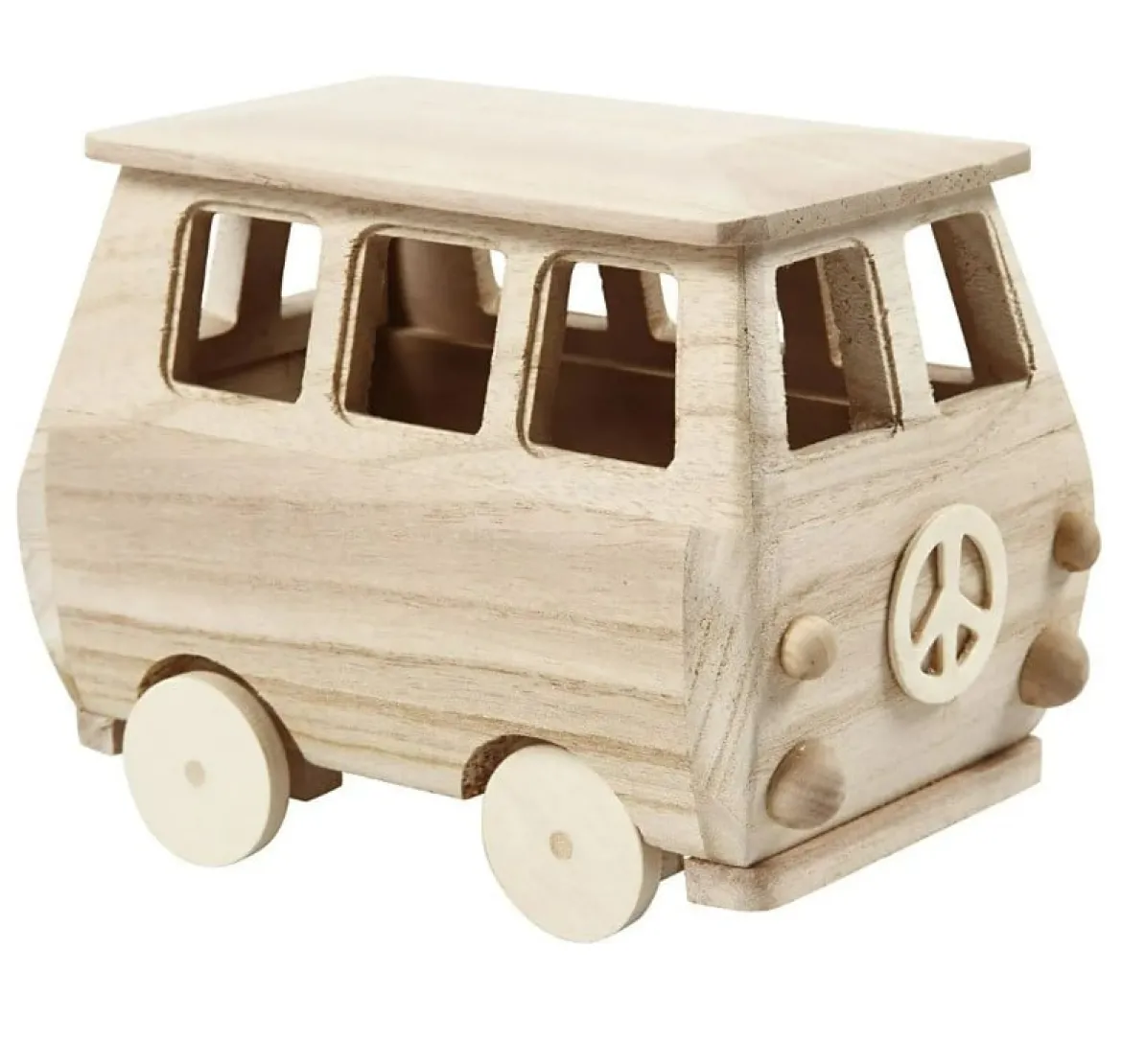 Minibus aus Holz 17x10x13cm von Creativ Company
