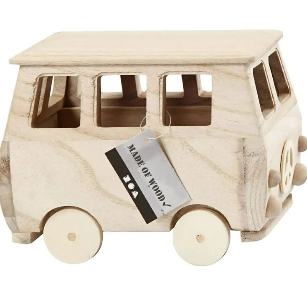Minibus aus Holz 17x10x13cm von Creativ Company