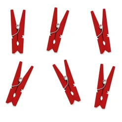 Mini Holz Klammern 20 Stück rot 3cm